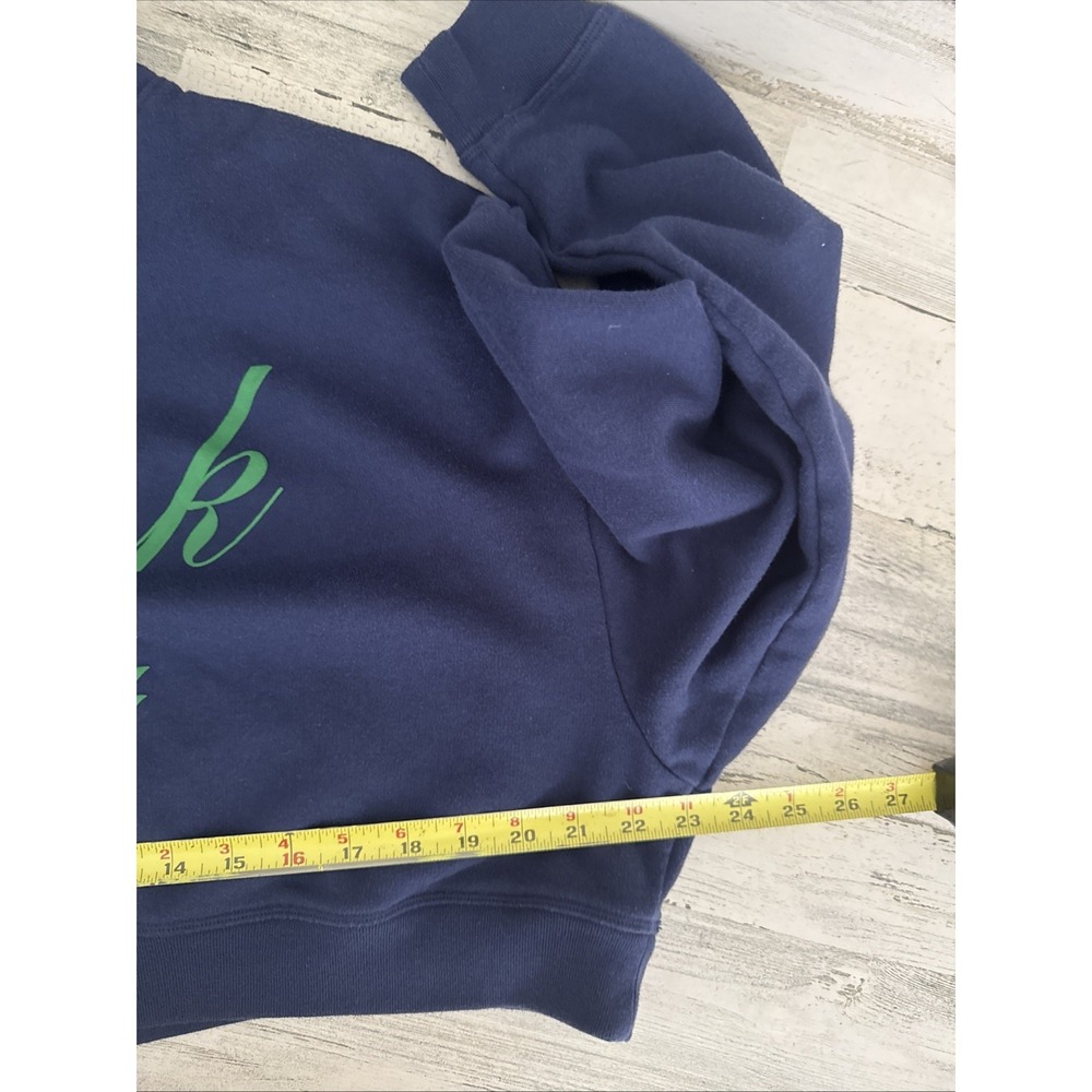 Victoria's Secret Pink Everyday Fleece Cropped Hoodie Color Navy Blue K - Picture 6 of 9